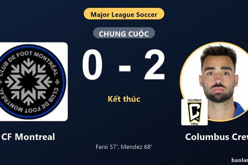 Hạ CF Montreal 0-2, Columbus Crew cùng đối thủ giành vé vào vòng 1/16