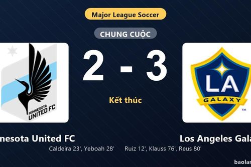 Thống kê trận đấu Minnesota United FC 2-3 Los Angeles Galaxy: Los Angeles Galaxy ngược dòng ngoạn mục