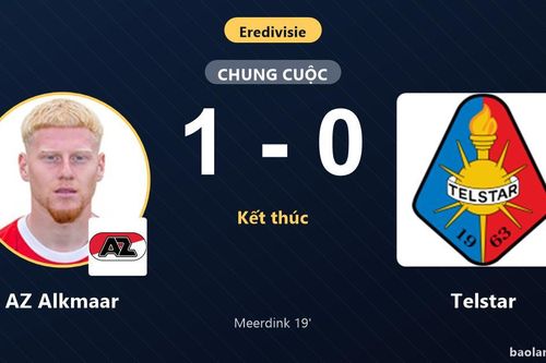 Hạ Telstar 1-0, AZ Alkmaar phả hơi nóng vào ngôi đầu Eredivisie