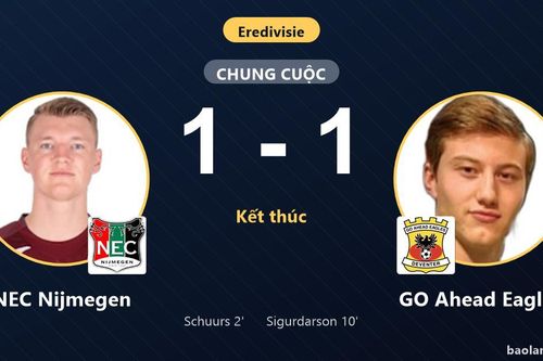 Chia điểm trước GO Ahead Eagles, NEC Nijmegen lỡ cơ hội bứt phá trên bảng xếp hạng