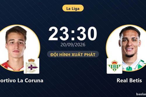 TRỰC TIẾPTrực tiếp Deportivo La Coruna vs Real Betis: Real Betis áp đảo quyền kiểm soát bóng, chưa có bàn thắng