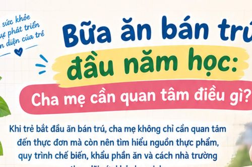 Bữa ăn bán trú đầu năm học: Cha mẹ cần quan tâm điều gì?