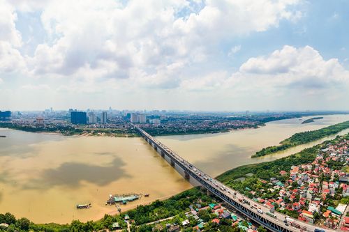 Toàn cảnh hai bờ sông Hồng trước quy hoạch trục đại lộ cảnh quan 11.400ha