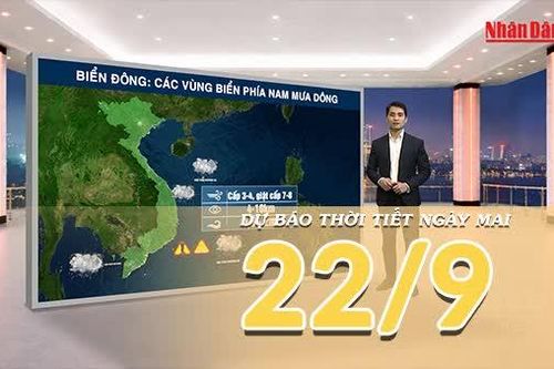 [Video] Dự báo thời tiết đêm nay và ngày mai 22/9/2026: Mưa lớn diện rộng tại Trung Bộ và Nam Bộ, có nơi trên 300mm