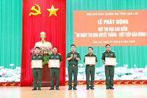 Bộ CHQS tỉnh Gia Lai phát động đợt thi đua cao điểm '80 ngày Thi đua Quyết thắng - Viết tiếp bản hùng ca'