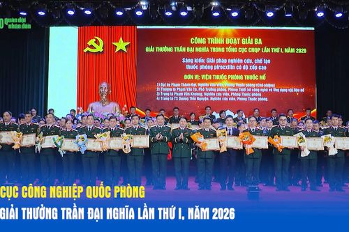 Tổng cục Công nghiệp Quốc phòng trao Giải thưởng Trần Đại Nghĩa lần thứ I, năm 2026
