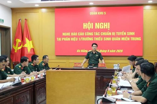 Rà soát phương án tuyển sinh Phân hiệu 1 Trường Thiếu sinh quân miền Trung