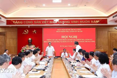 Thông qua dự thảo Báo cáo kết quả kiểm tra, giám sát đối với Ban Thường vụ Đảng ủy các cơ quan Đảng Trung ương