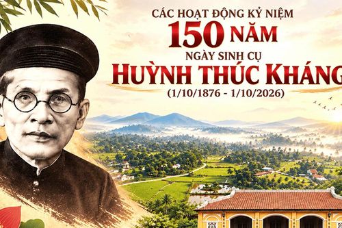 [Infographic] - Các hoạt động kỷ niệm 150 năm ngày sinh cụ Huỳnh Thúc Kháng (1/10/1876 - 1/10/2026)