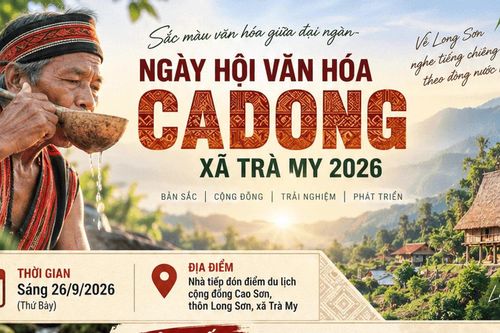 Ngày 26/9, Trà My tổ chức Ngày hội văn hóa dân tộc Cadong năm 2026