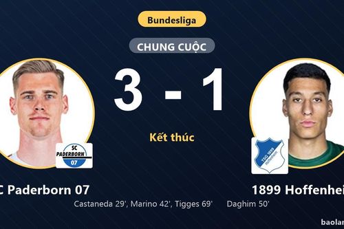 Hạ 1899 Hoffenheim, SC Paderborn 07 nhen nhóm hy vọng thoát khỏi nhóm nguy hiểm