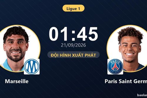 TRỰC TIẾPTrực tiếp Marseille vs Paris Saint Germain: Đội hình xuất phát