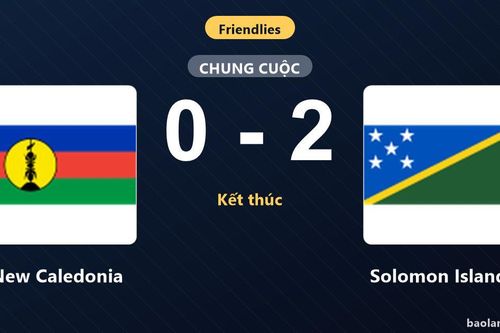 Thống kê trận đấu New Caledonia 0-2 Solomon Islands: Solomon Islands giành chiến thắng chung cuộc