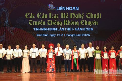 Bế mạc Liên hoan các Câu lạc bộ Nghệ thuật truyền thống không chuyên tỉnh Ninh Bình lần thứ I, năm 2026