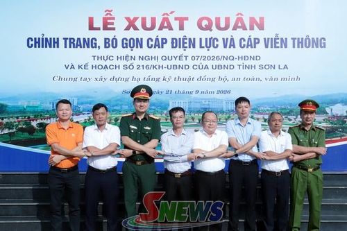 Lễ xuất quân chỉnh trang, bó gọn cáp điện lực và cáp viễn thông