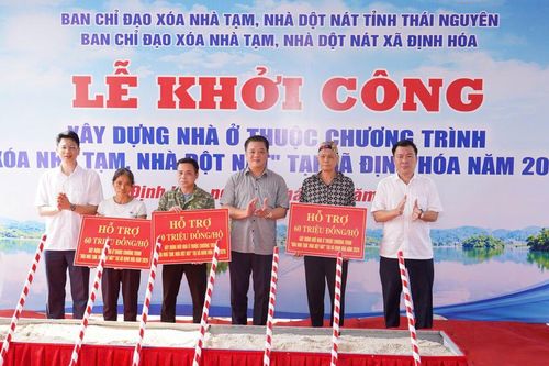 Xã Định Hóa khởi công xây nhà cho 3 hộ khó khăn