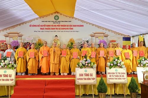 Đồng Tháp: Công bố nhân sự các ban, phân ban chuyên môn trực thuộc Ban Trị sự GHPGVN tỉnh