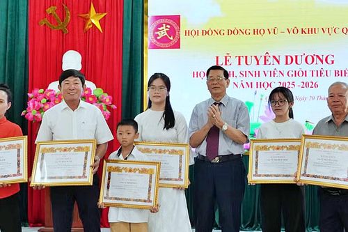 Dòng họ Vũ - Võ Quảng Yên lan tỏa phong trào khuyến học, vinh danh 43 gương xuất sắc
