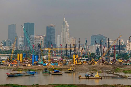 Đại công trường Trung tâm hành chính mới TP.HCM sau gần 5 tháng khởi công