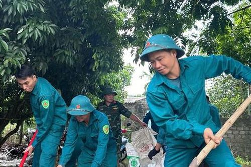 Hà Nội: Khắc phục kịp thời sự cố sạt mái đê sông Đáy