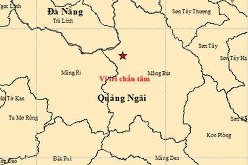 Sáng nay xảy ra 4 trận động đất ở Đà Nẵng và Quảng Ngãi