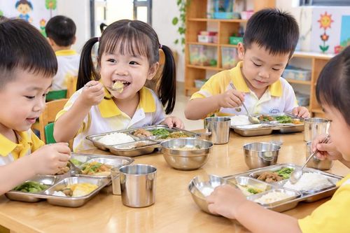 Chế độ ăn cho trẻ mầm non và tiểu học trong một ngày