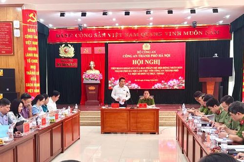 Đoàn khảo sát Ban Pháp chế HĐND Thành phố Hà Nội làm việc tại một số đơn vị thuộc Công an Thành phố