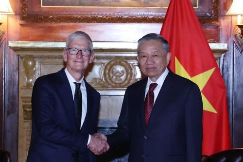 [Ảnh] Tổng Bí thư, Chủ tịch nước Tô Lâm tiếp lãnh đạo Tập đoàn Apple