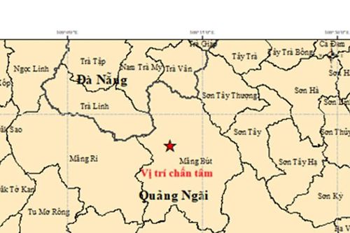 Liên tiếp xảy ra chín trận động đất tại tỉnh Quảng Ngãi