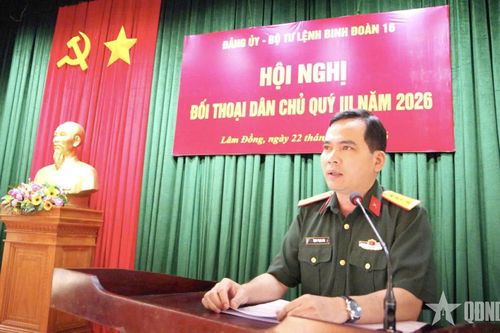 Binh đoàn 16 đối thoại dân chủ, kịp thời giải quyết kiến nghị từ cơ sở