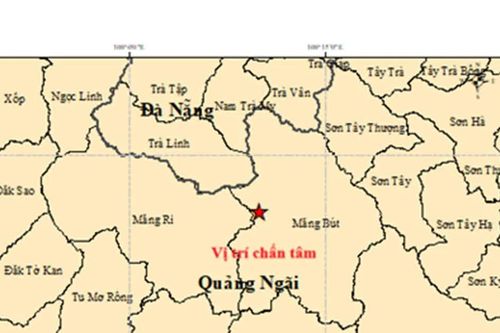 Quảng Ngãi: Tiếp tục ghi nhận 4 trận động đất tại xã Măng Bút