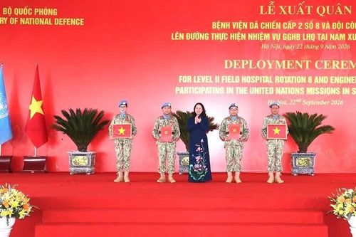 247 chiến sĩ mũ nồi xanh Việt Nam lên đường làm nhiệm vụ gìn giữ hòa bình