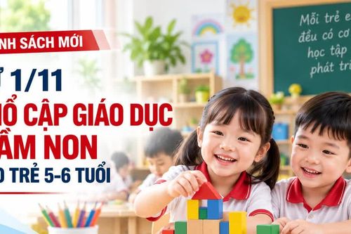 Từ 1/11/2026: Trẻ 5-6 tuổi được phổ cập giáo dục mầm non