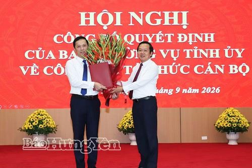 Hưng Yên: Điều động Phó Trưởng ban Tuyên giáo và Dân vận Tỉnh ủy làm Phó Bí thư Đảng ủy