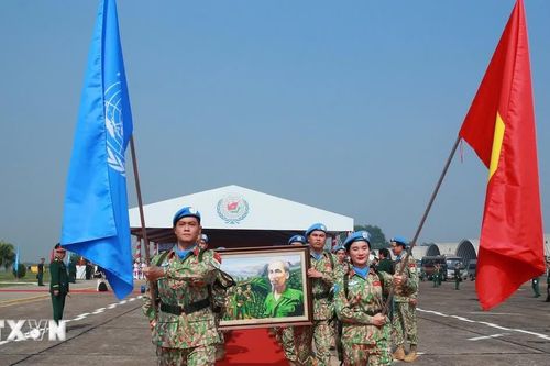 Lễ xuất quân thực hiện nhiệm vụ gìn giữ hòa bình Liên hợp quốc
