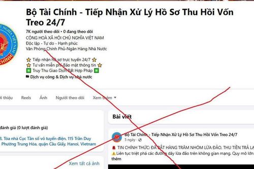Cảnh báo giả mạo trang Facebook của Bộ Tài chính để lừa đảo
