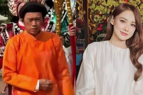 Nhã Phương đến viếng đền thờ Tổ 100 tỷ của NSƯT Hoài Linh