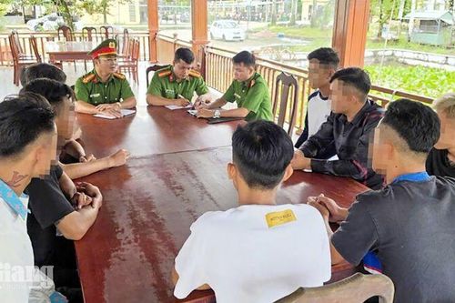 Công an xã Châu Thành xử lý nhóm thanh thiếu niên dàn dựng clip bạo lực
