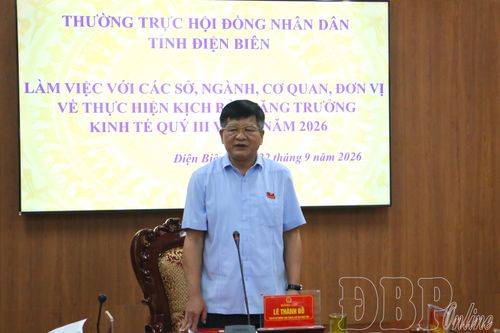 Thường trực HĐND tỉnh làm việc về Kịch bản tăng trưởng kinh tế năm 2026