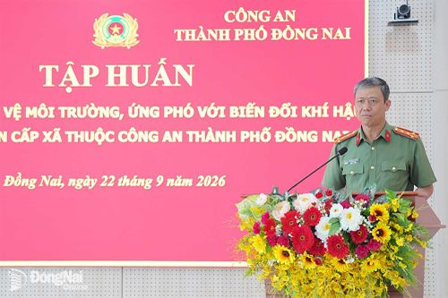 Tập huấn công tác bảo vệ môi trường cho công an cấp xã