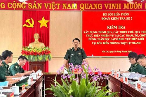 Bộ Tư lệnh Bộ đội Biên phòng kiểm tra xây dựng chính quy tại Đồn Cửa khẩu Lệ Thanh