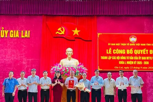 Thành lập 3 hội đồng tư vấn của Ủy ban MTTQ Việt Nam tỉnh Gia Lai khóa I, nhiệm kỳ 2025-2030