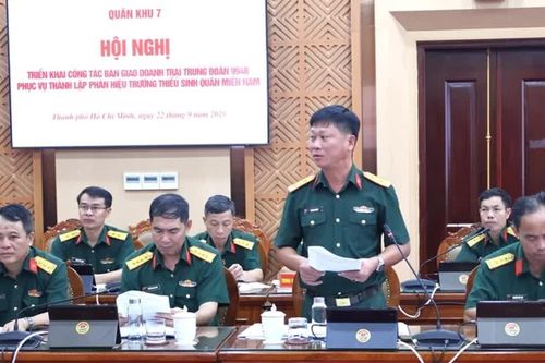 Bàn giao doanh trại Trung đoàn 994B phục vụ thành lập Phân hiệu Trường Thiếu sinh quân miền Nam
