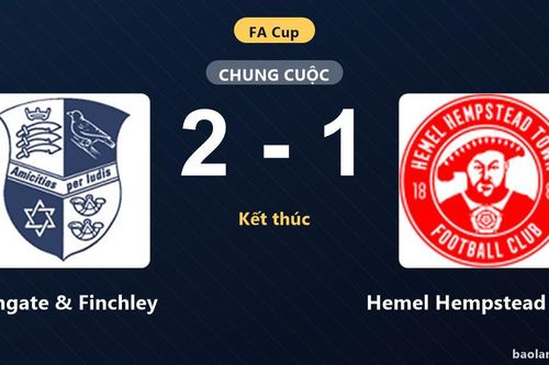 Đánh bại Hemel Hempstead Town 2-1, Wingate & Finchley gieo sầu cho đối thủ tại FA Cup