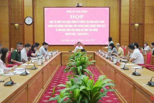 Họp Ban Tổ chức các hoạt động kỷ niệm 120 năm Ngày sinh đồng chí Hoàng Văn Nọn (2/1/1907 - 2/1/2027)