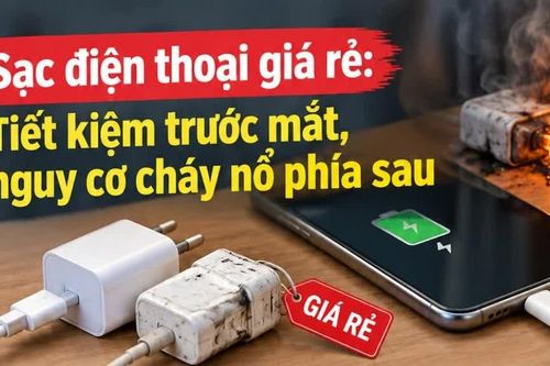 Nguy cơ cháy, nổ khi sử dụng sạc điện thoại giá rẻ, không rõ nguồn gốc
