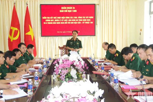 Quân đoàn 34 kiểm tra kết quả thực hiện công tác 1389