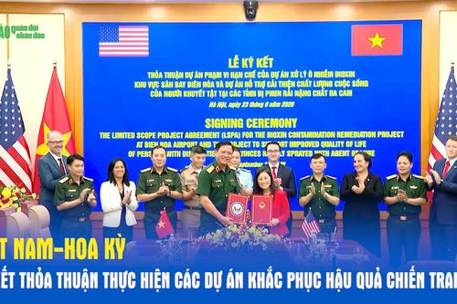 Việt Nam-Hoa Kỳ ký kết thỏa thuận thực hiện các dự án khắc phục hậu quả chiến tranh