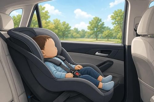 Cảnh báo an toàn: Không tháo tựa đầu ghế khi lắp ghế trẻ em trên ô tô