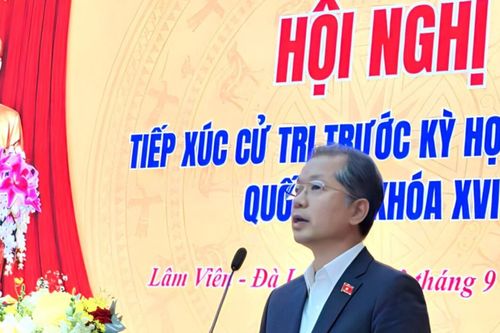 Bí thư Trung ương Đảng, Chánh án TANDTC Nguyễn Văn Quảng tiếp xúc cử tri tại phường Lâm Viên - Đà Lạt